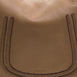 Pre Owned Chloe Brown Leather Medium Marcie Hobo