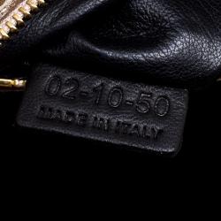 Pre Owned Chloe Metallic Beige Pleated Leather Clutch