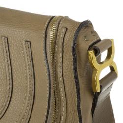 مملوكة مسبقًا Chloe Brown Leather Medium Marcie Crossbody