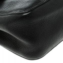 Pre Owned Chloe Black Leather and Ostrich Small Elsie Shoulder Bag