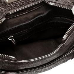 Pre Owned Chloe Metallic Grey Leather Mini Paddington Satchel