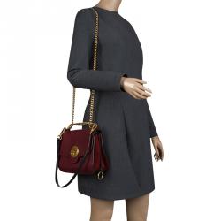 Pre Owned Chloe Red Leather Medium Mily Shoulder Bag