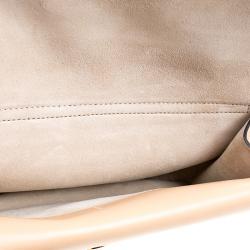 Pre Owned Chloe Peach Leather Mini Georgia Crossbody Bag