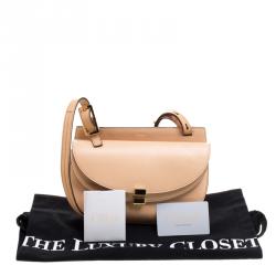 Pre Owned Chloe Peach Leather Mini Georgia Crossbody Bag