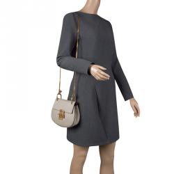 Pre Owned Chloe Grey Leather Small Drew Shoulder Bag