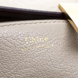 Pre Owned Chloe Grey Leather Small Drew Shoulder Bag