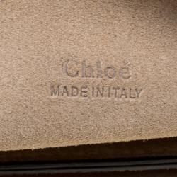 Pre Owned Chloe Black Diamond Embossed Leather Medium Faye Shoulder Bag