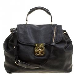 Pre Owned Chloe Black Leather Elsie Satchel
