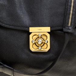 Pre Owned Chloe Black Leather Elsie Satchel