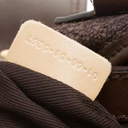 Pre Owned Chloe Dark Brown Leather and Canvas Kerala Equipped Satchel