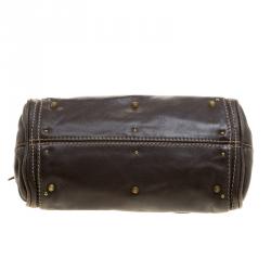 Pre Owned Chloe Dark Brown Leather Mini Paddington Satchel