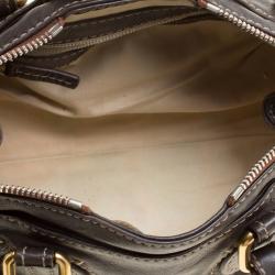 Pre Owned Chloe Dark Brown Leather Mini Paddington Satchel