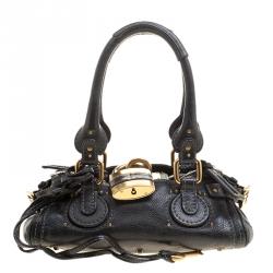 Pre Owned Chloe Black Leather Mini Paddington Satchel