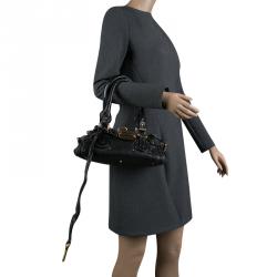 Pre Owned Chloe Black Leather Mini Paddington Satchel