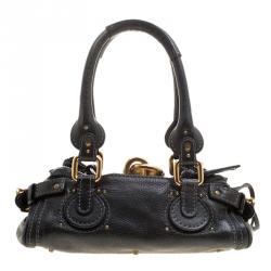 Pre Owned Chloe Black Leather Mini Paddington Satchel