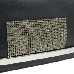 مملوكة مسبقًا Chloe Black Leather Studded Clutch