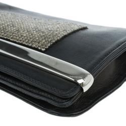 مملوكة مسبقًا Chloe Black Leather Studded Clutch