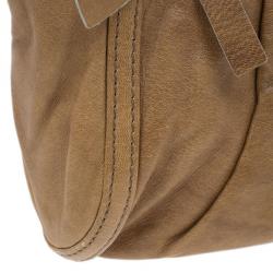 Pre Owned Chloe Brown Leather Embellished Clutch