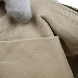 Pre Owned Chloe Brown Leather Embellished Clutch