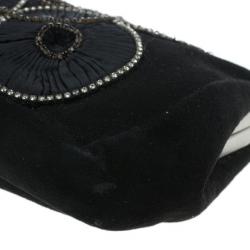 مملوكة مسبقًا Chloe Black Embroidered Clutch