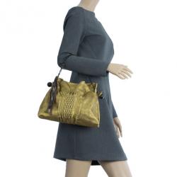 Pre Owned Chloe Gold Leather Pochette