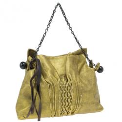 Pre Owned Chloe Gold Leather Pochette