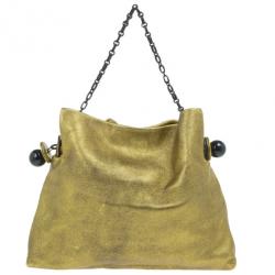 Pre Owned Chloe Gold Leather Pochette