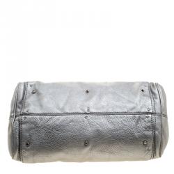 Pre Owned Chloe Silver Leather Medium Paddington Satchel