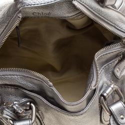 Pre Owned Chloe Silver Leather Medium Paddington Satchel