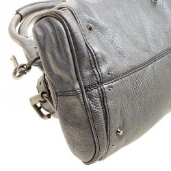 Pre Owned Chloe Silver Leather Medium Paddington Satchel