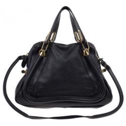 مملوكة مسبقًا Chloe Black Leather Medium Paraty