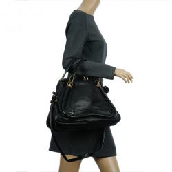 مملوكة مسبقًا Chloe Black Leather Medium Paraty