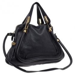 مملوكة مسبقًا Chloe Black Leather Medium Paraty