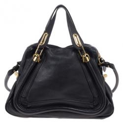 مملوكة مسبقًا Chloe Black Leather Medium Paraty