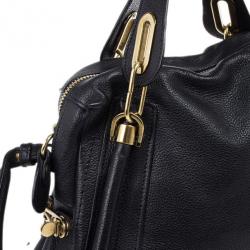 مملوكة مسبقًا Chloe Black Leather Medium Paraty