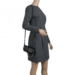 Pre Owned حقيبة كتف كلوي فاي جلد سوداء صغيرة