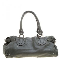 Pre Owned Chloe Mousse Leather Oversized Paddington Satchel 