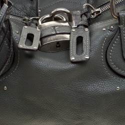 Pre Owned Chloe Mousse Leather Oversized Paddington Satchel 