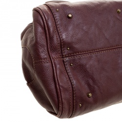 Pre Owned Chloe Burgundy Leather Medium Paddington Satchel