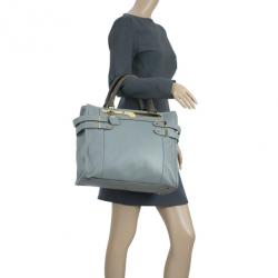 مملوكة مسبقًا Chloe Grey Leather Tote