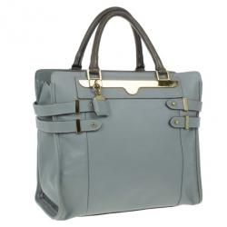 مملوكة مسبقًا Chloe Grey Leather Tote