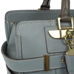مملوكة مسبقًا Chloe Grey Leather Tote