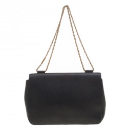 Pre Owned Chloe Black Leather Large Elsie Shoulder Bag