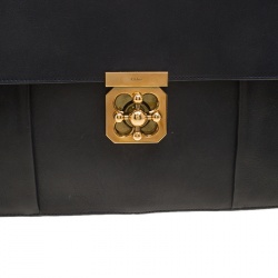 Pre Owned Chloe Black Leather Large Elsie Shoulder Bag