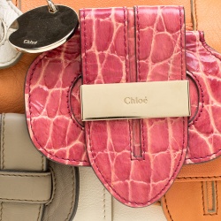 Pre Owned Chloe Multicolor Leather Saskia Clutch Bag