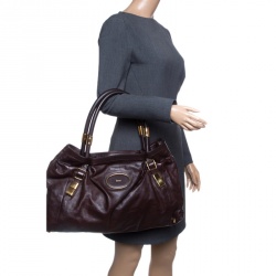 Pre Owned Chloe Brown Leather Victoria Tote