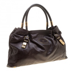 Pre Owned Chloe Brown Leather Victoria Tote