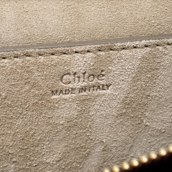 Pre Owned Chloe Burgundy Leather and Suede Small Pixie Round Top Handle Bag