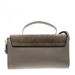 Pre Owned Chloe Light Taupe Leather Mini Faye Shoulder Bag
