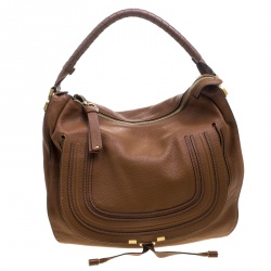 Marcie leather handbag Chloé Brown in Leather - 31439399